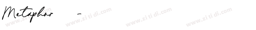 Metaphor 字体下载字体转换